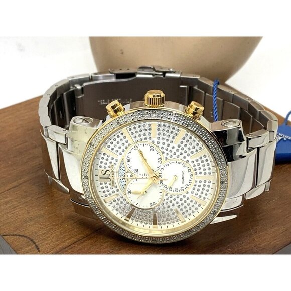 Joshua & Sons Men's Watch JS56 Quartz Chronograph Two Tone Stainless Ste… - Picture 7 of 13